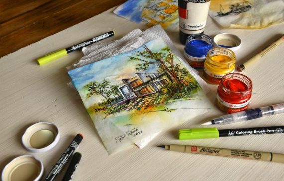 Dibujo-en-servilleta-Servilleta-Sketch